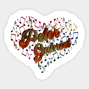 Colorful Heart Tone-Peter Gabriel Sticker